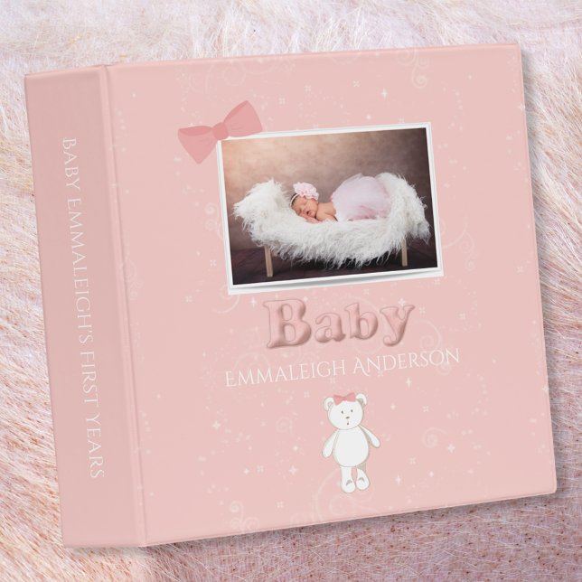 Classeur Album pour bébé garçon rose tout simple (Créateur téléchargé)