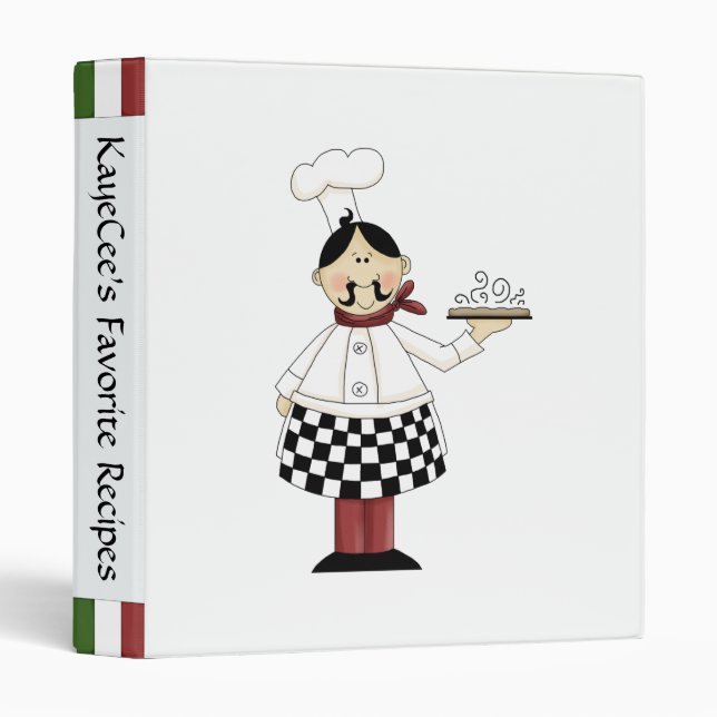 Classeur Album Recette Cute Chef (Devant/Côté)