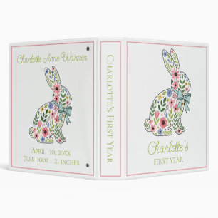 Classeur Album scrapbook Lapin de printemps Fleurs sauvages