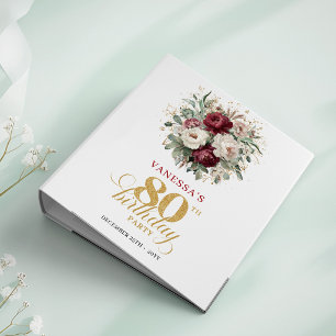 Classeur Album souvenir 80e anniversaire Floral moderne de