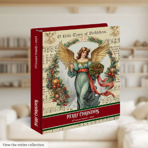 Classeur Album souvenir à anneaux rétro Noël Anges 3 anneau