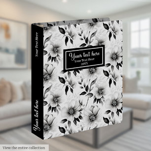 Classeur Album souvenir noir et blanc avec monogramme en ca