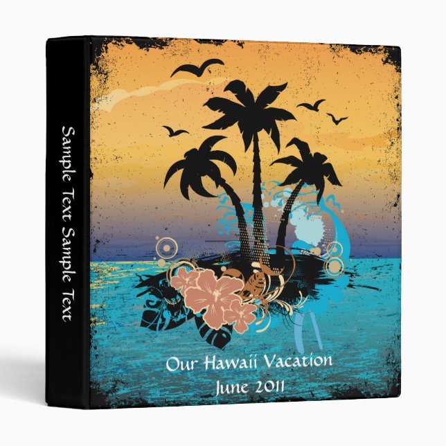 Classeur Album tropical de vacances (Devant/Côté)