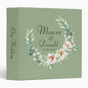 Classeur Albums aquarelle eucalyptus pivoine verdure