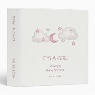 Classeur Albums de Baby shower pour filles roses Dusty