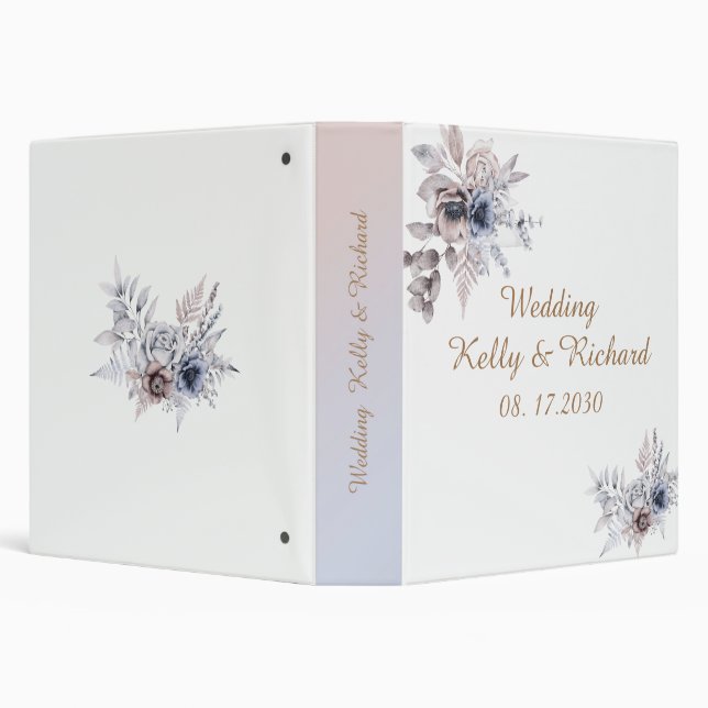 Classeur Albums de mariage bohème bleu poussiéreux (Arrière-plan)