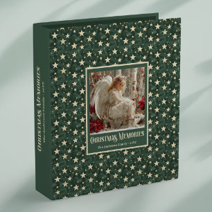 Classeur Albums de souvenirs de Noël chic ange rouge vert o