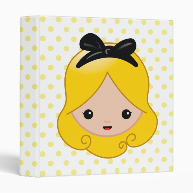 Classeur Alice au pays des merveilles | Alice Emoji (Devant/Côté)