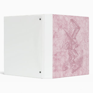 Classeur Alice au pays des merveilles Art rose floral fait 
