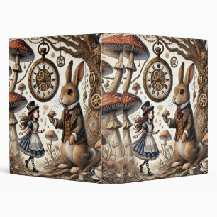 Classeur alice au pays des merveilles lapin blanc