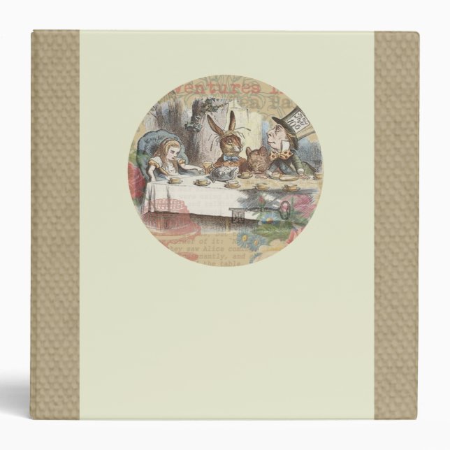Classeur Alice au pays des merveilles Mad Tea Party Art (Devant)