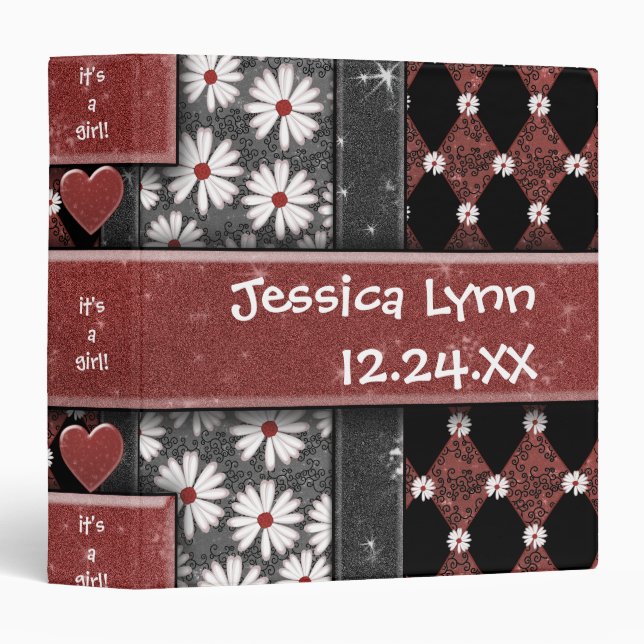 Classeur Alice Au Pays Des Merveilles Parties scintillant J (Devant/Côté)