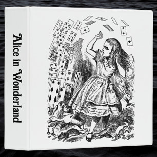 Classeur Alice au pays des merveilles vintage, Cartes à jou