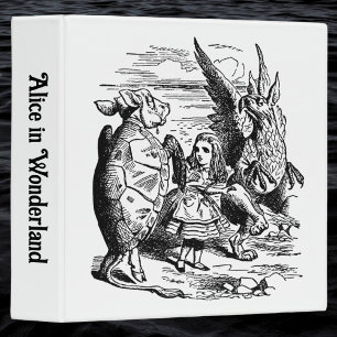 Classeur Alice au pays des merveilles vintage, Griffon, Fau