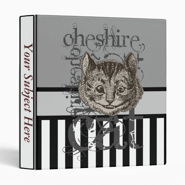 Classeur Alice dans la grunge de chat de Cheshire du pays (Devant/Côté)