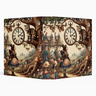 Classeur Alice et Chat du Cheshire : Fantaisie merveilleuse