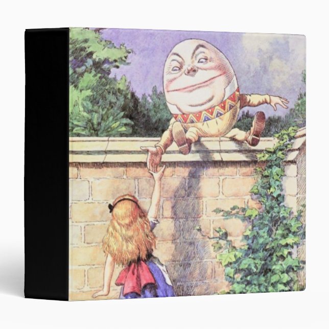 Classeur Alice et Humpty Dumpty dans polychrome (Devant/Côté)