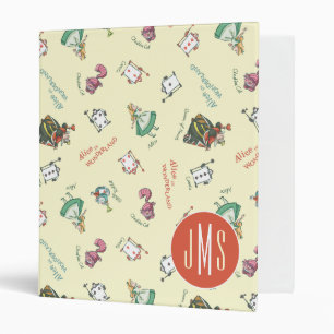 Classeur Alice In Wonderland & Friends   Motif - Monogramme