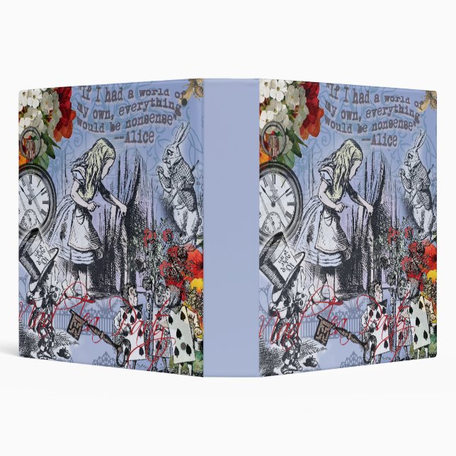 Classeur Alice nonsense rideau merveilleux - Bleu (Arrière-plan)