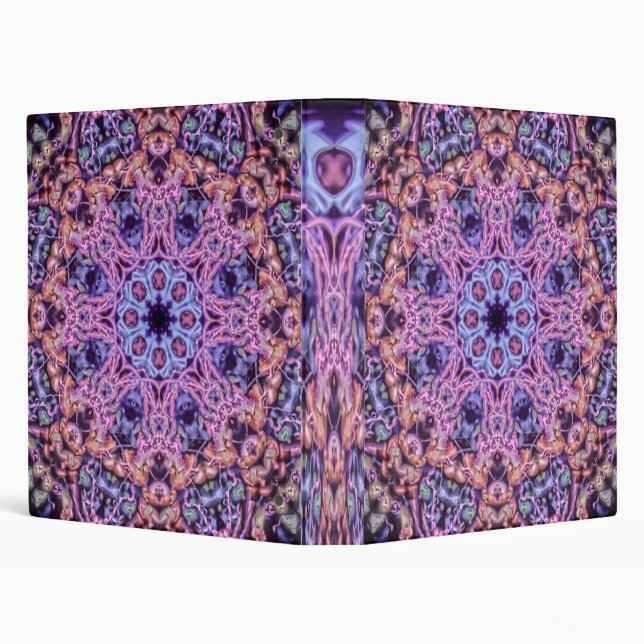 Classeur Alien Purple Psychedélique Kaleidoscopique Mandala (Arrière-plan)