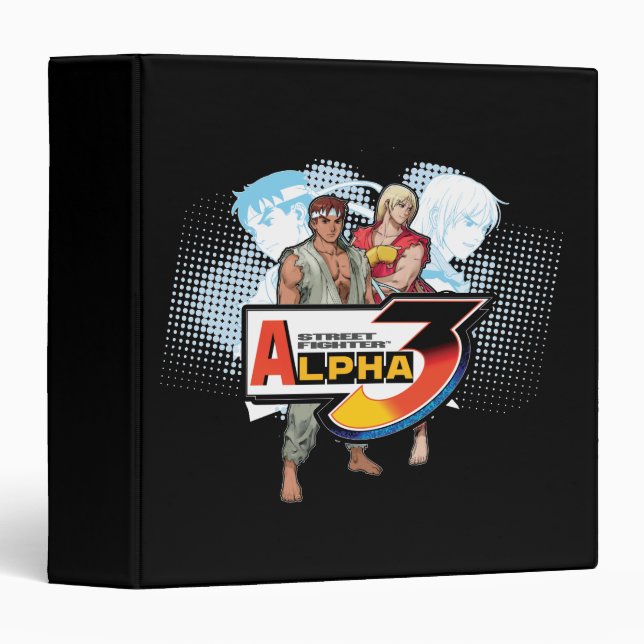 Classeur Alpha 3 Ken et Ryu de Street Fighter (Devant/Côté)