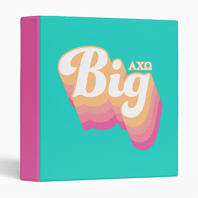 Classeur Alpha Chi Omega | Gros (Devant/Côté)
