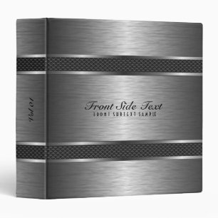 Classeur Aluminium brossé gris argent métallique Look 3