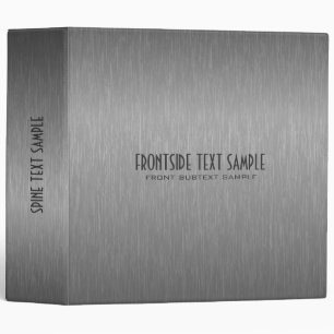 Classeur Aluminium brossé gris métallique