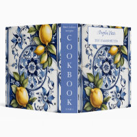 Amalfi Coast Italian Blue Tiles Lemon Cookbook