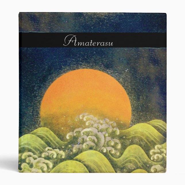 Classeur AMATÉRASU, GODDESS SOLEIL, vert jaune noir (Devant)