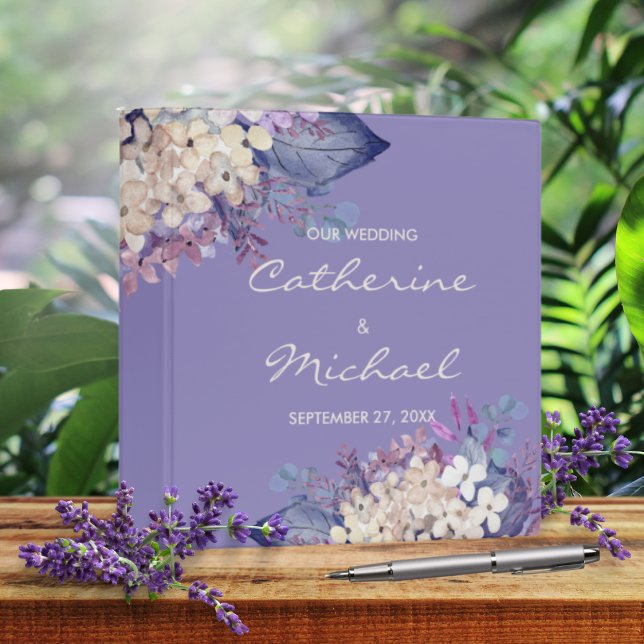 Classeur Ambiance romantique Lavande Aquarelle Florale Prin (Créateur téléchargé)