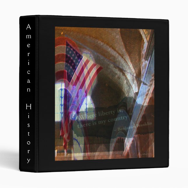 Classeur américain d'histoire (Devant/Côté)