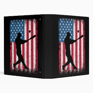 Classeur American Flag Baseball Team Cadeau pour Hommes Gar