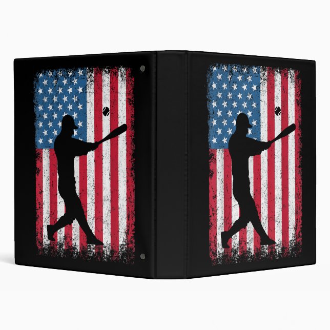 Classeur American Flag Baseball Team Cadeau pour Hommes Gar (Arrière-plan)