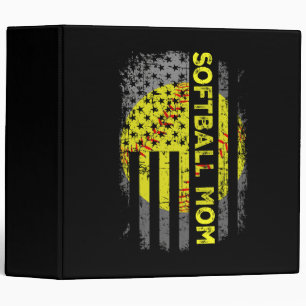 Classeur American Flag Vintage Softball Maman
