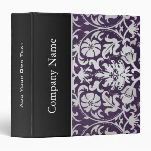 Classeur Amethyst Purple et style de Silver Damask Company