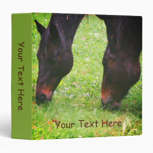 Classeur Amis de chevaux pâturant animal personnalisé