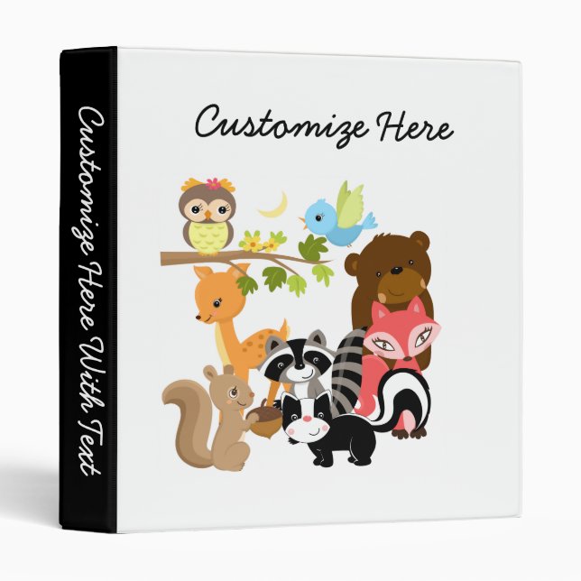 Classeur Amis de forêt (Devant/Côté)