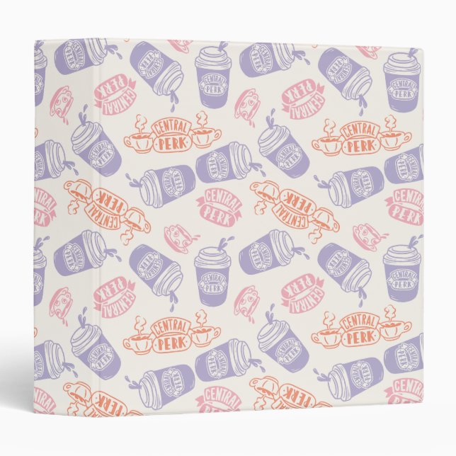 Classeur AMIS™ | Pastel Central Perk Motif (Devant/Côté)