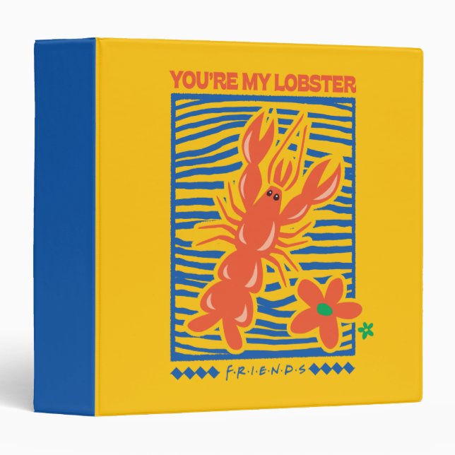 Classeur AMIS™ | Vous êtes mon homard vibrant graphique (Devant/Côté)
