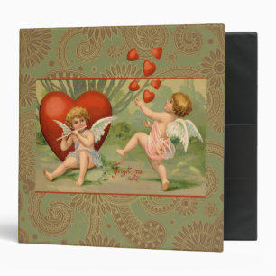 Classeur Amour Cupidons Antique Vintage Saint-Valentin