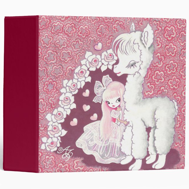 Classeur Amour d'alpaga (Devant/Côté)