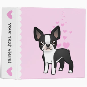 Classeur Amour de Boston Terrier