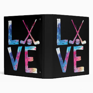 Classeur Amour Hockey sur glace filles Dons de hockey femme