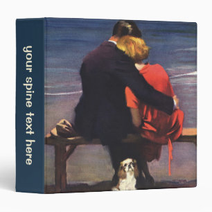 Classeur Amour romantique vintage, romance sur la plage