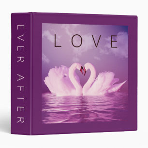 Classeur Amour toujours après les cygnes violet violet Pers