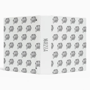 Classeur amoureux des animaux photo de chien tiré à la main