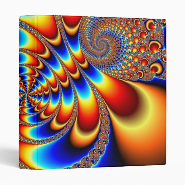 Classeur Amusant couleur - Fractal (Devant/Côté)