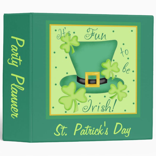 Classeur Amusant to Be Irish Party Recette Carnet Album (Devant/Côté)