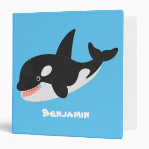 Classeur Amusante baleine orque mignonne dessin animé